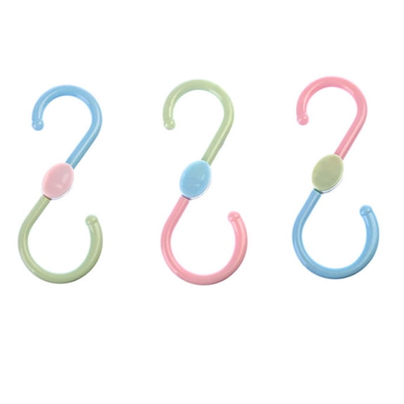 LongYTong 4 Packs Hanging Hooks Beautiful Degree Rotatable Hooks Hanging S Shaped Hooks Hooks Colorful