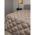 thumbnail image 2 of Floral Down Alternative Comforter, Large Motifs of Japanese Chrysanthemum Flowers with Leaves, Microfiber Quilt for All Season, 5 Sizes, Cream Mustard, by Ambesonne, 2 of 3
