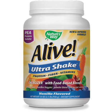 Natures Way Alive! Pea Protein Shake Vanilla Flavor 26 Servings 2.1 (Best Way Protein Supplement)