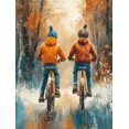 thumbnail image 1 of Qisvanset Framed Canvas Wall Art 12x16 Inch Colorful Biker Animal Kids Nursery Room Wall Decor, 1 of 5