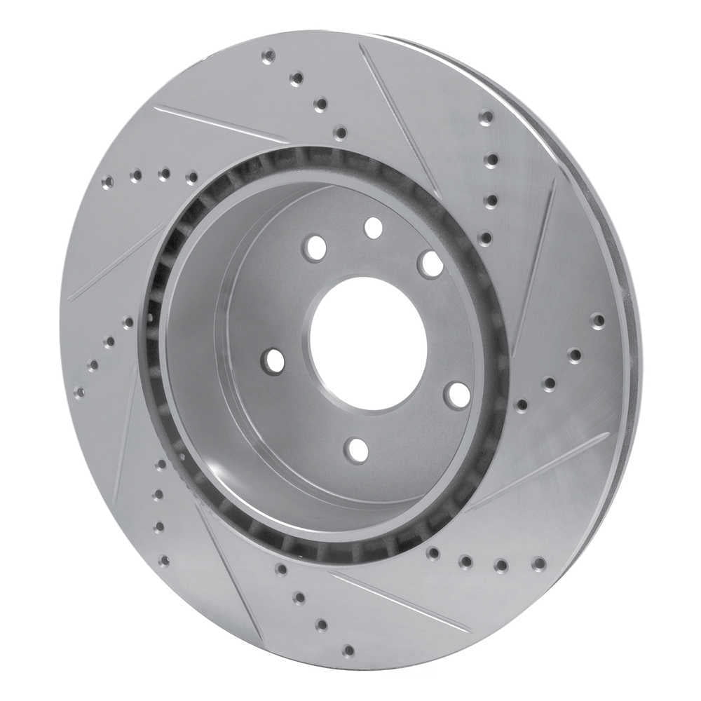 Dynamic Friction Company 631-20017L DFC Brake Rotor - Drilled And Slotted - Silver