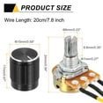 thumbnail image 2 of Uxcell 3 Pack WH148 Potentiometer B5K Ohm Single-Joint 3 Terminals 20cm JST-XH2.54 Connector Wire With Knob Cap, 2 of 7
