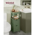thumbnail image 2 of Floor Cabinet, Corner Storage Unit, 2 Drawers, Multifunctional Organizer, 35 Inches Height, Green, 2 of 6