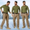 thumbnail image 5 of POENTAB Men's Fleece Lined Outdoor Cargo Hiking Pants Winter Water Repellent Snow Ski Work Pant with Zipper Pockets, 5 of 7