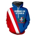 thumbnail image 2 of Sudadera con capucha con estampado 3D de la bandera de República Dominicana para hombres, mujeres y niños, ropa de calle, sudadera transpirable y cómoda con capucha, 2 of 5
