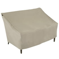 Modern Leisure Chalet Outdoor Patio Loveseat Cover, 57.5"L x 38"W x 38"H, Beige