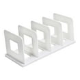 thumbnail image 1 of DOLITY Desktop Book Organizer Book Ends Desk for Home Office Book Stopper Magazine File White, 1 of 9