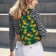 thumbnail image 5 of Disketp Pineapples with Palm Leaves print Canvas Backpack Lightweight Travel Daypack Student Rucksack Laptop Backpack-Small, 5 of 5