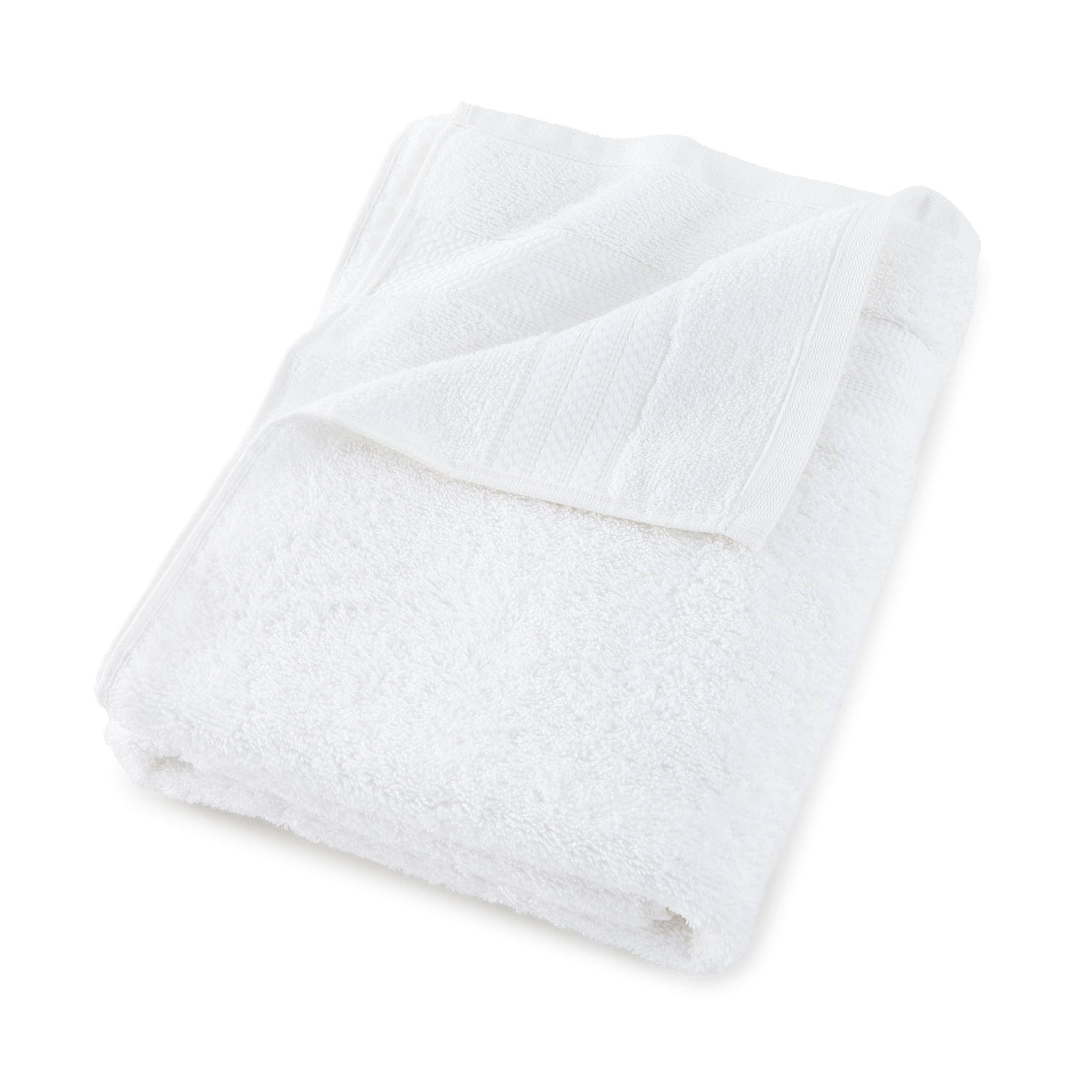 Mainstays Supersoft 100% Cotton 8-Piece Fade Resistant Towel Set, Arctic White