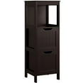 thumbnail image 6 of Alden Design Modern 3 Tiers Adjustable Bathroom Storage Cabinet, Espresso, 6 of 12