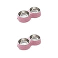 thumbnail image 4 of maskred Home Essential - Bols Doubles en Acier Inoxydable pour Animaux de Compagnie Facile à Nettoyer Mangeoire Rose 1 2PCS, 4 of 6