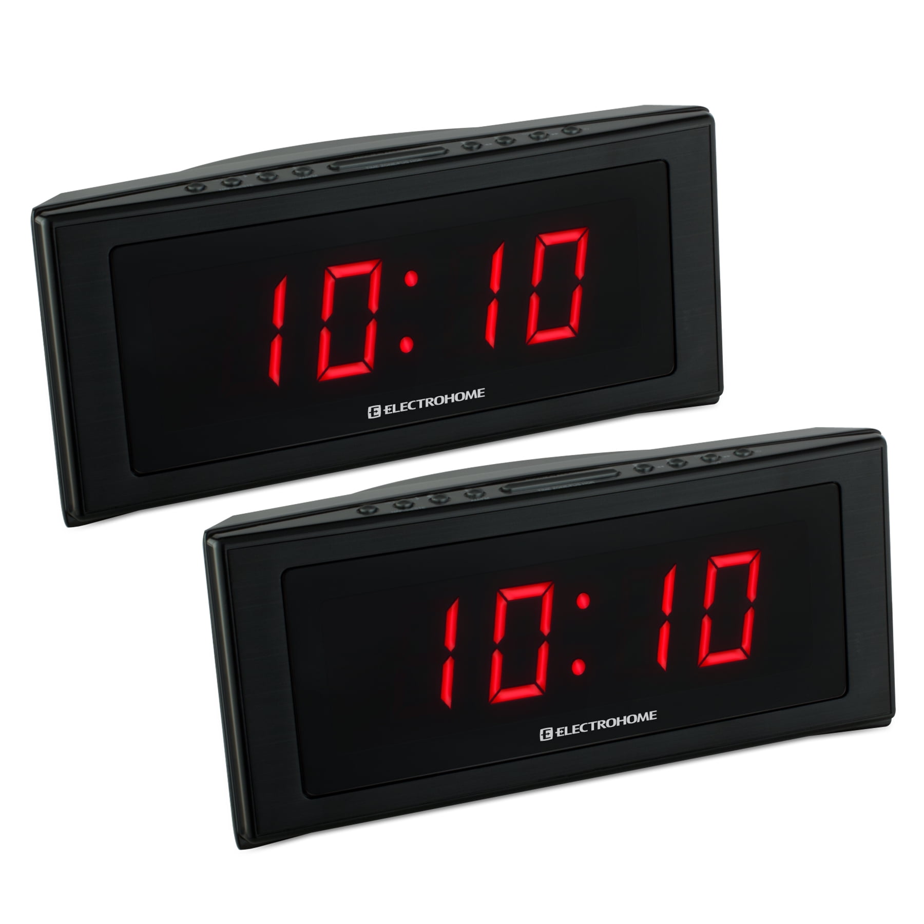 Electrohome 1.8 inch Jumbo LED Alarm Clock Radio with Battery Backup, Auto Time Set, Digital AM