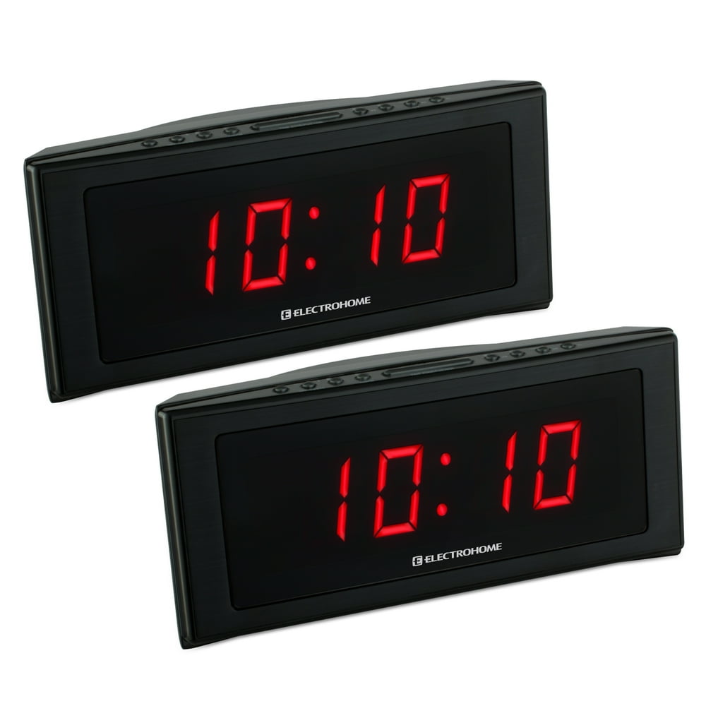 Electrohome 1.8 inch Jumbo LED Alarm Clock Radio with Battery Backup