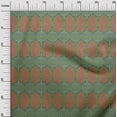 thumbnail image 2 of oneOone Silk Tabby Fabric Peacock Block Print Fabric BTY 42 Inch Wide, 2 of 4