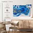thumbnail image 5 of Elephant Stock Azure Fluid Swirls Wall Art - Horizontal Canvas Wall Art - Living Room Wall Decor - Abstract Canvas - Gold And Blue Decor - 45" x 30", 5 of 8
