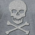 thumbnail image 3 of CafePress - Silver Glitter Skull & Crossbones Women's V Neck T Shirt - Women's V-Neck Dark T-Shirt, 3 of 4