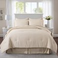 thumbnail image 1 of SUTENGDA 8 Piece Bed In A Bag  Cationic Dyeing Cozy Comforter Bedding Set (Queen  Khaki), 1 of 6