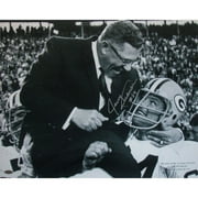 Jerry Kramer Autographed with Vince Lombardi Black and White 16" x 20" Photograph