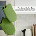 thumbnail image 6 of KITCHENAID Gourmet Series Gridlines Mini Oven Mitts 2-Pack Set, Heat Resistant up to 600°F, Soft Silicone Grip, Magnetic Cuff, Matcha Green, 5.5"x9", 6 of 7