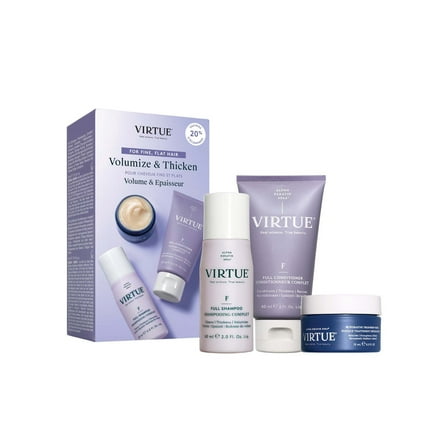 Virtue Full Discovery Volumizer Shampoo and Conditioner Hair Care Products Set, 3 piece