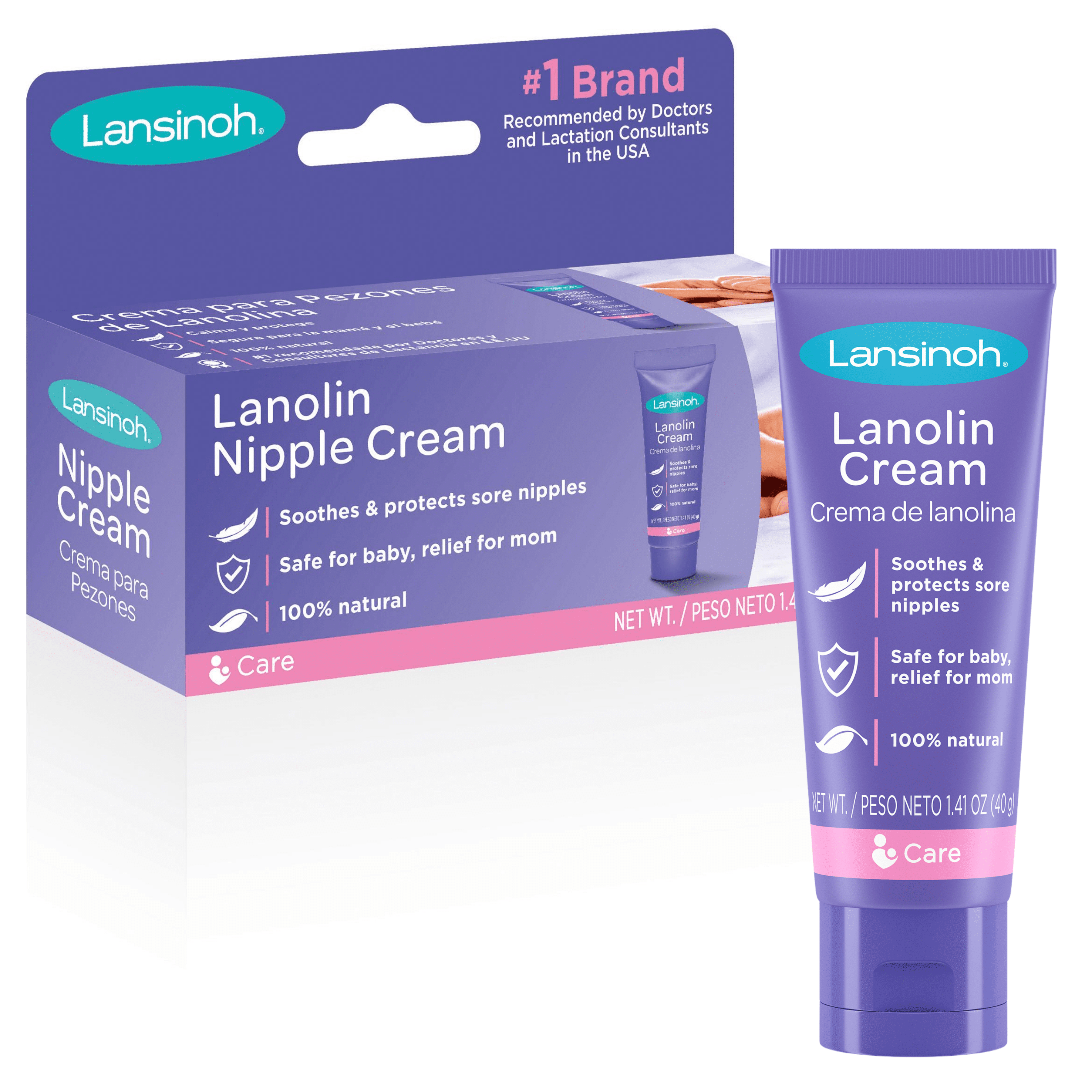 Lansinoh Lanolin Nipple Cream for Breastfeeding Essentials - 1.41oz