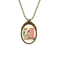 thumbnail image 1 of Cat Standing Arms Embracing Antique Necklace Vintage Bead Pendant Keychain, 1 of 3