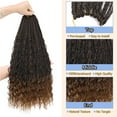 thumbnail image 4 of Goddess Box Braids Crochet Hair 8 Packs Boho Braid Crochet Hair 18 Inch Bohemian Box Braids Crochet Braids Curly Ends Synthetic Crochet Braids for Black Women 1B/30#, 4 of 13