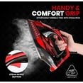 thumbnail image 3 of Plancha de vapor Utopia Home para ropa - Suela antiadherente - 1800 W con apagado automático de seguridad - Termostato ajustable, control de vapor variable, autolimpieza, cable de 2,4 m (negro/rojo), 3 of 5