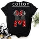 thumbnail image 2 of 2024 Marca Disney Ropa para niños Minnie Mouse Rojo Negro Letras AZ Estampado Niñas Niños Algodón Camiseta Negro Y2k Tops Camisetas para bebés, 2 of 5