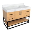 thumbnail image 5 of Ellis 48" Bathroom Vanity with Blonde Cabinet and Engineered Marble Countertop, 5 of 6