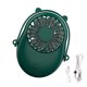 thumbnail image 2 of Worallymy Ventilador portátil Cuello colgante Mini ventilador de mano de doble motor con cordón ajustable para oficina al aire libre verde Worallymy JD735811519, 2 of 7