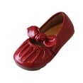 thumbnail image 3 of Viluyesy Girls Ballet Flats Soft Sole Bow Princess Shoes Spring Summer Dress Wedding Party Red Size 10, 3 of 4