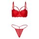 thumbnail image 3 of Gibobby Conjunto de lencería Sexy Bragas de satén para mujer, sexy, con costuras de cinta, sin espalda, lencería erótica(Rojo, M), 3 of 5