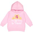 thumbnail image 2 of Inktastic 4th Birthday Princess Girls Crown Toddler Hoodie, 2 of 4