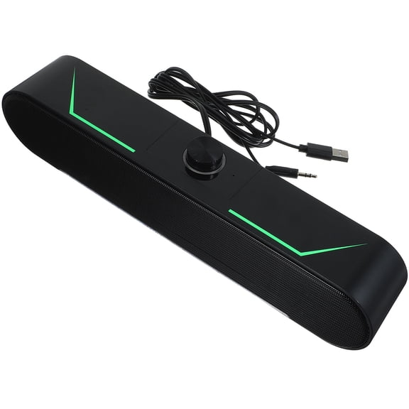 MOKKHNB Standing Sound Bar Black Plastic for Home Use with LED Lighting and Wide Compatibility