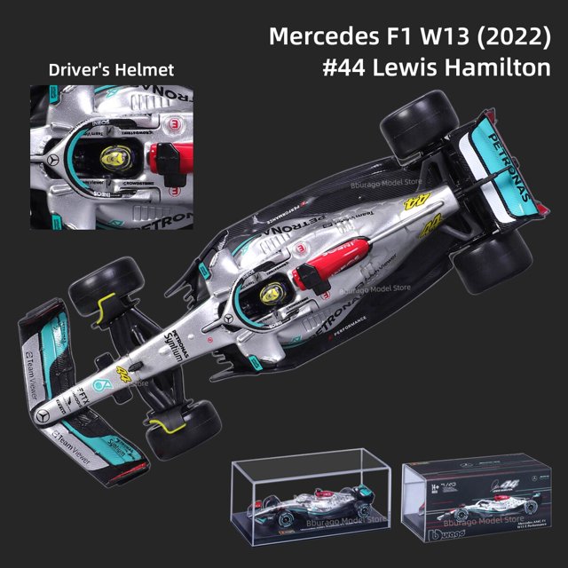 Bburago 1:43 2022 RedBull RB18 #1 #11 F1-75 W13E C42 vehículos de fundido a presión estática modelos coleccionables de coches de carreras de Fórmula Juguetes Fivean unisex