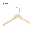 thumbnail image 3 of 3uds B10 Madera Unique Bargains Traje Perchas 380mm Longitud Redondo Cabeza Antideslizante U-Muescas, 3 of 7