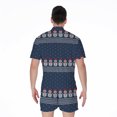 thumbnail image 2 of Snowman Knitted Pattern Short Sleeve Men'S Rompers, Christmas Snowman Winter Vibe Casual Summer Jumpsuits Outfit, 2 of 4