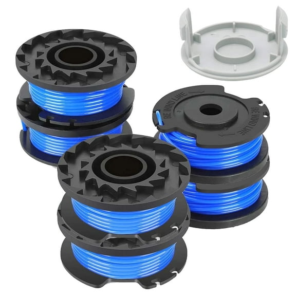AMI PARTS Weed Eater Spools for Greenworks 29252 0.065" Spool Line with 3411546A-6 Cap Covers Parts