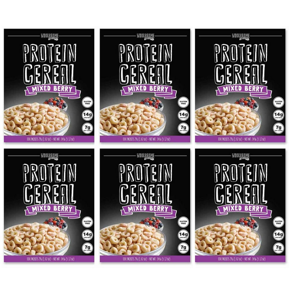 Protein Cereal, Low Carb Cereal, High Protein Cereal,MacroControlled Packages(Mixed Berry 6