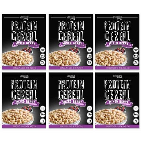 Protein Cereal, Low Carb Cereal, High Protein Cereal,Macro-Controlled Packages(Mixed Berry -6 Pack)
