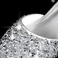 thumbnail image 7 of Staki Party Shoes for Girls Girls Dress Shoes Glitter Shoes Sequins Rhinestones Bowknot Princess Low Heels Mary Jane Footwear Heels for Girls Silver,12 Little Kid, 7 of 7
