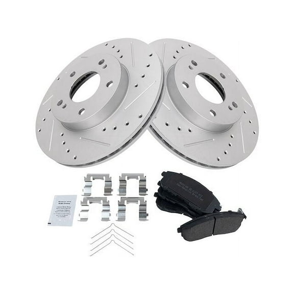 Front Brake Pad and Rotor Kit - Compatible with 1989 - 1999 Nissan Maxima 1990 1991 1992 1993 1994 1995 1996 1997 1998