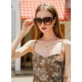 thumbnail image 3 of Lentes de Sol Retro Cuadrados Grandes para Mujer FEISEDY B2276, 3 of 8