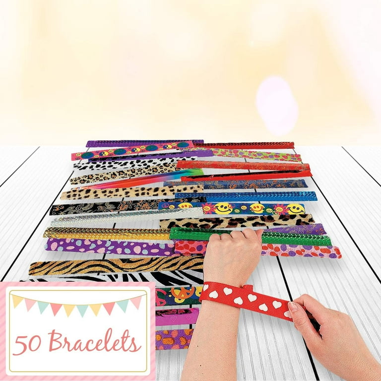 Slap Bracelet Assortment (50Pc) - Party Favors - 50 Pieces 