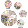 thumbnail image 5 of Rectangle Tablecloth Waterproof for Kitchen Dining, Spring Polyester Wrinkle Textured Tablecloths, Indoor and Outdoor Decor Resistant Washable Desktop Protectors Tablecloths, 54x54 Inch, 5 of 5