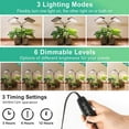 thumbnail image 7 of Grow Light for Indoor Plants, Full Spectrum Desk LED Plant Light with 3H/6H/12H Timer, 6-Level Brightness, Height Adjustable, Flexible Gooseneck, Ideal for Indoor Growth, 7 of 7