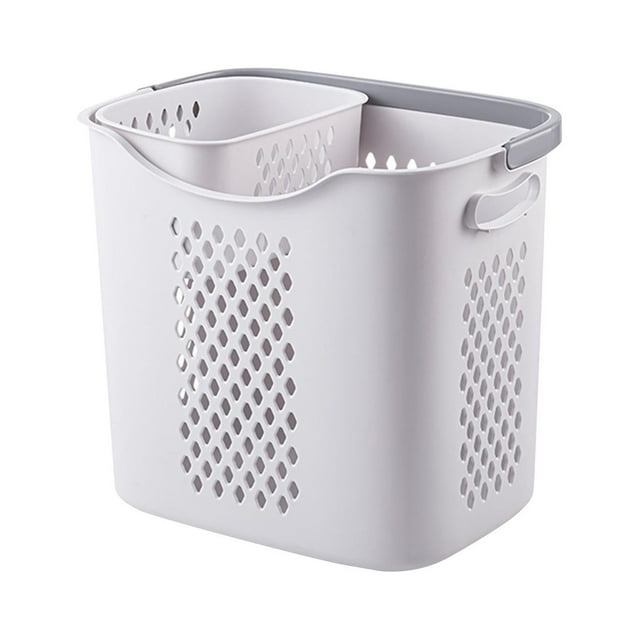 Laundry Basket Laundry Hamper Container Multipurpose Toy Storage Organizer Dirty White S and L