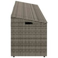 thumbnail image 4 of vidaXL Garden Storage Box Grey 220x50x58 cm Poly Rattan, 4 of 5