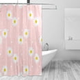 thumbnail image 2 of GZHJMY Shower Curtains Pink Daisy Print Design Curtain，Waterproof Fabric Shower Curtains for Bathroom Set with 12 Hooks，66” x 72” Room Decor, 2 of 6